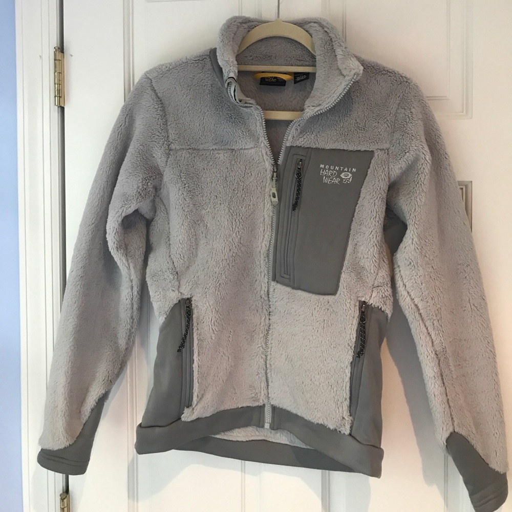 Mountain Hardware, Light gray, full-zip fleece