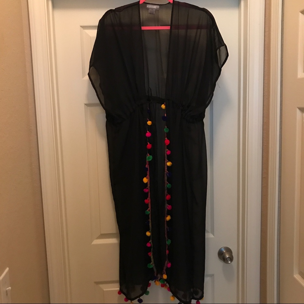 Pom Pom bathing suit cover up