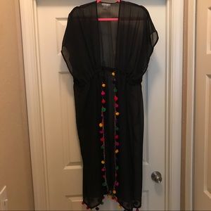 Pom Pom bathing suit cover up