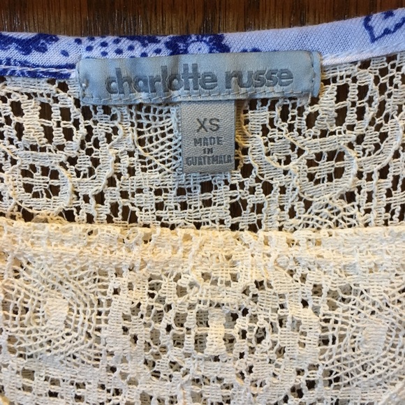 Blue printed tank top - Picture 2 of 3