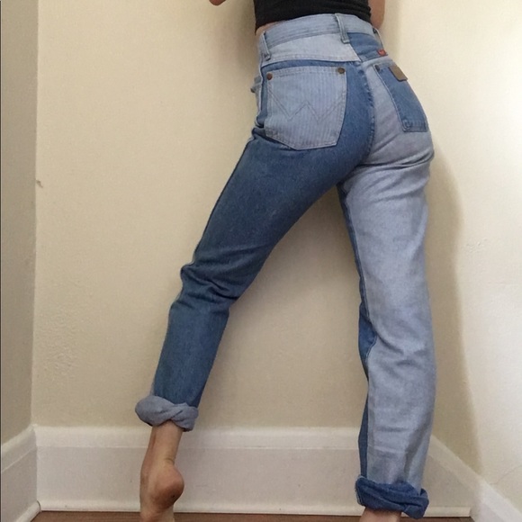wrangler two tone jeans