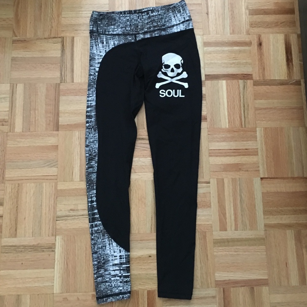 SoulCycle Black and Grey Leggings Size Small