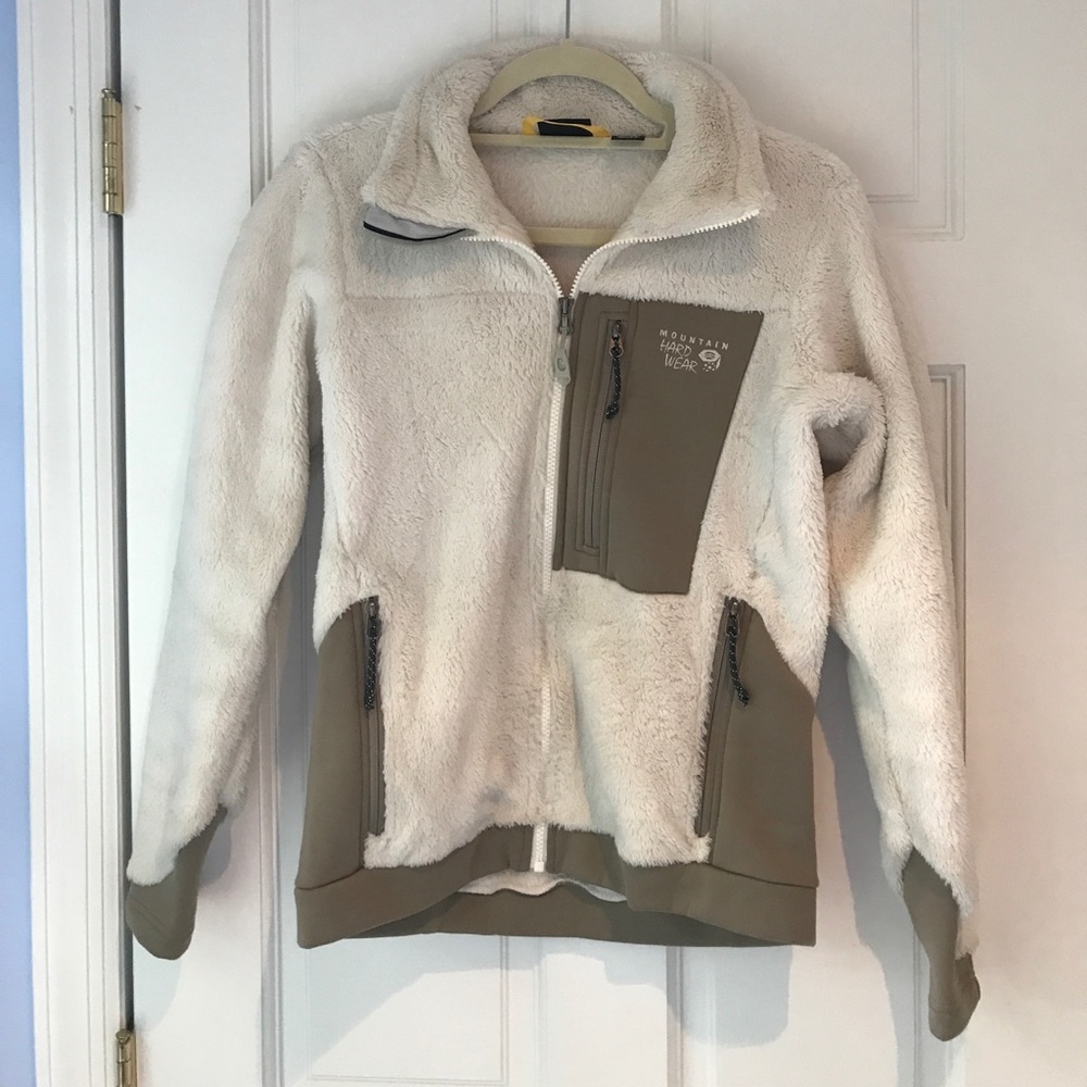 Mountain Hard Ware, cream, full-zip fleece