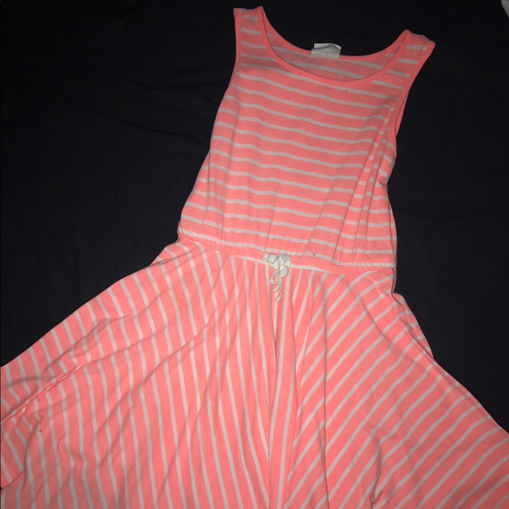 Coral sleeveless dress