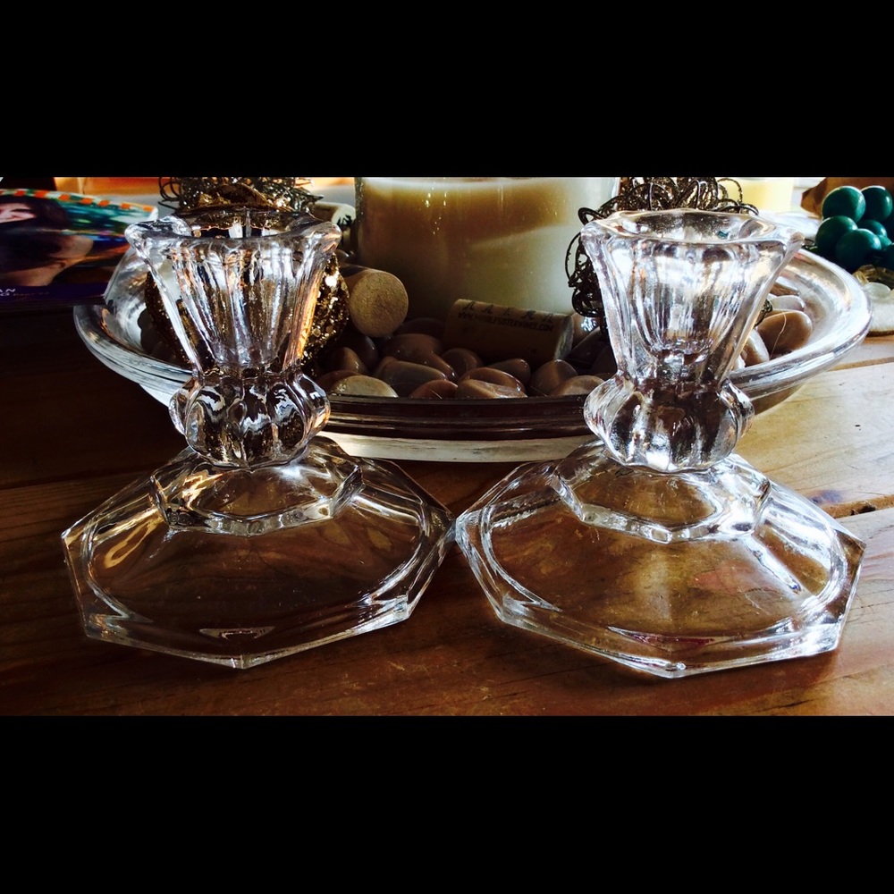 Partylite Candleholders  Vintage glass candleholders.. beautiful!