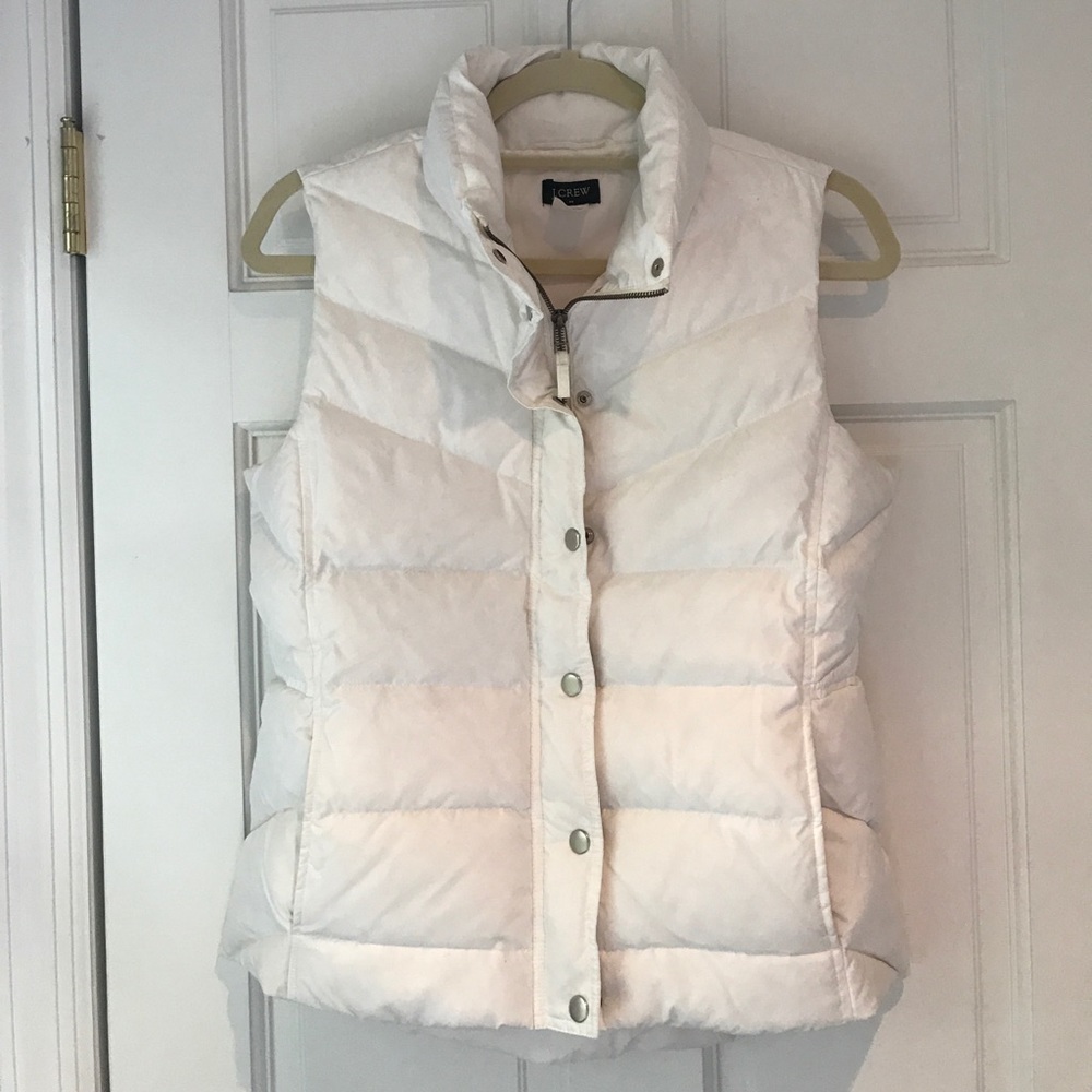 J.Crew, white, puffer vest with pockets