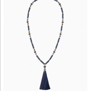 Stella & Dot Trove Tassel Necklace - navy.