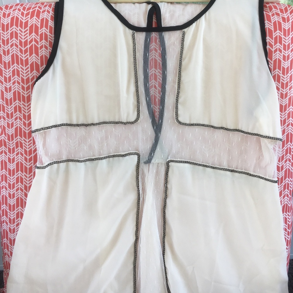 Penelope Project Sheer Cross Dress - White