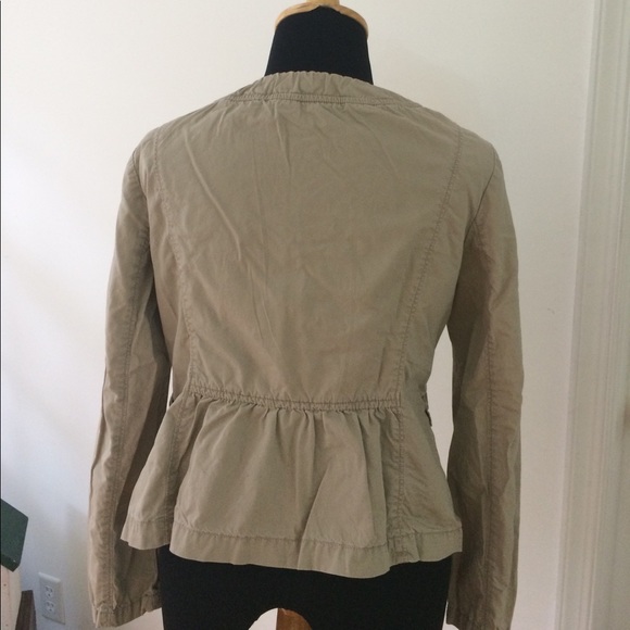 4/$15 SUPER SALE Tan Cotton Zip Jacket - Picture 2 of 4
