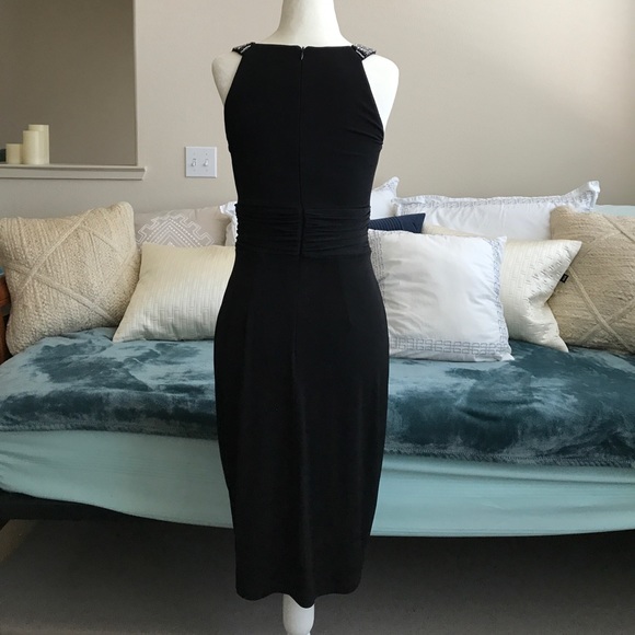 David Meister beaded strap black dress - Picture 5 of 5