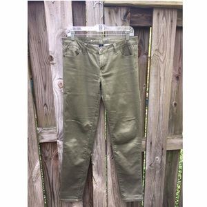 Army green super stretch jeans