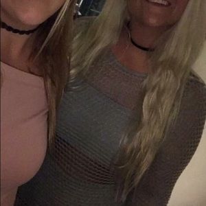 Perforated Midi Dress Grey Worn Once