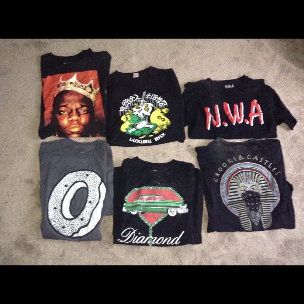 Diamond supply, Odd future, Crooks and Castles,etc