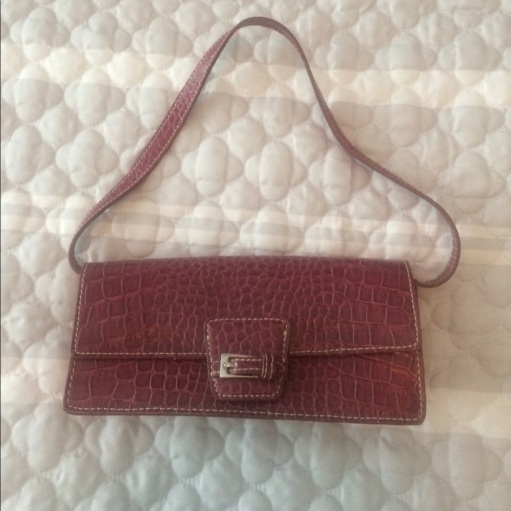 Liz Claiborne Pink Crocodile Small Purse