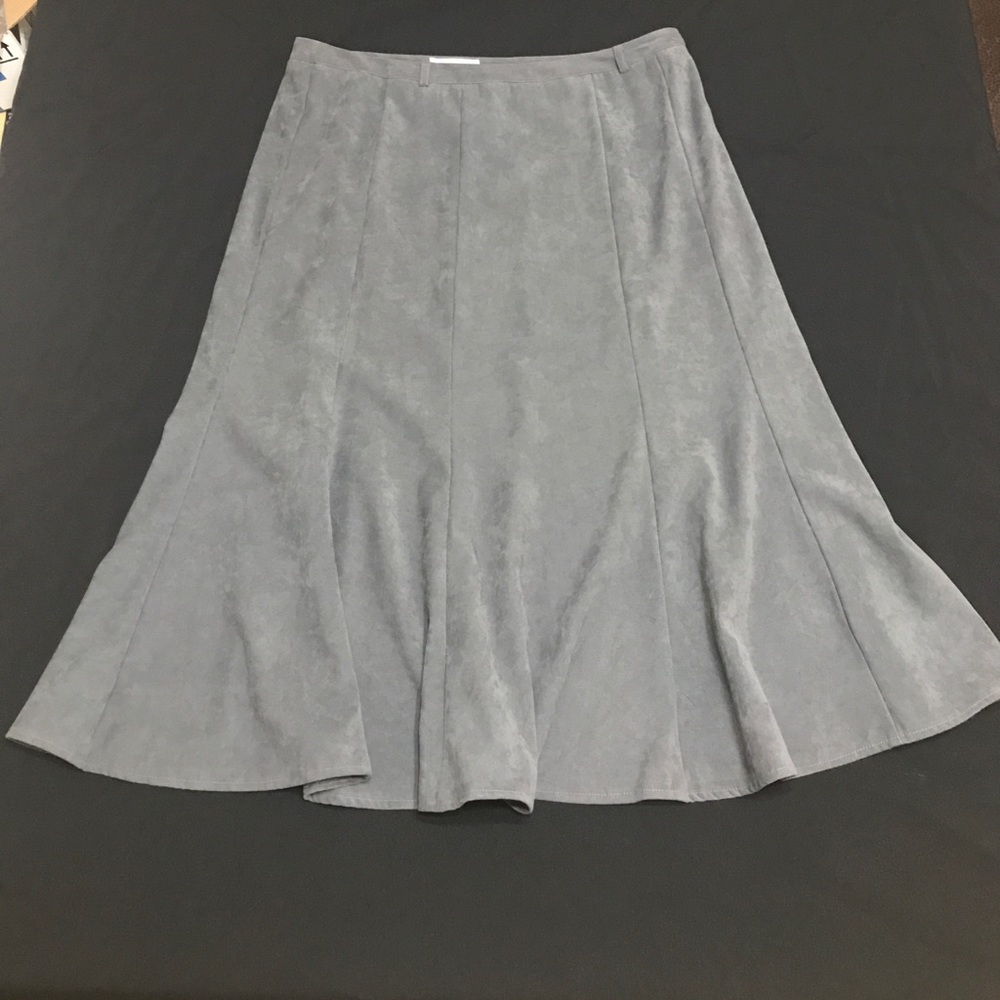 Dress Barn Gray Suede Skirt