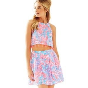 Lilly Pulitzer Selina Halter Top & Skirt Set NWT