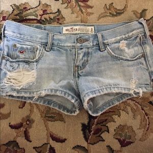 Hollister light wash shorts