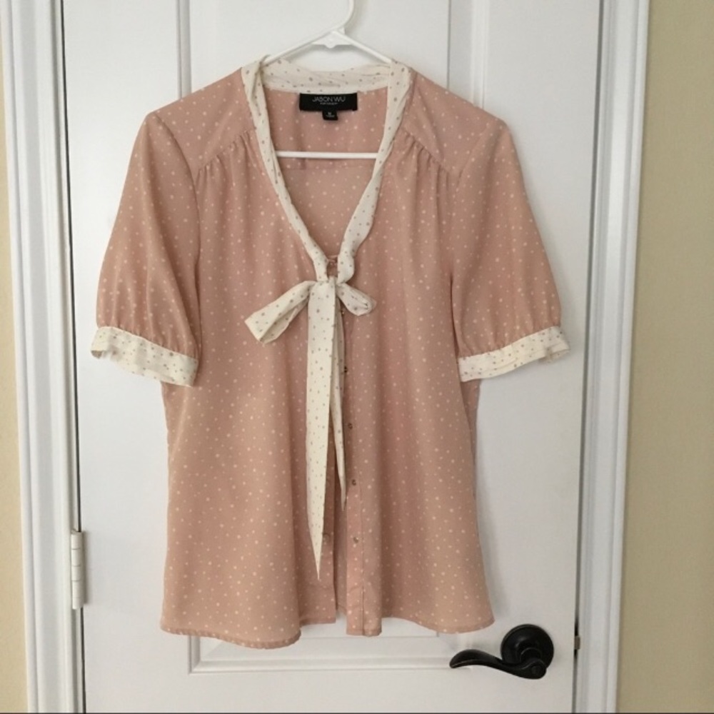 Polka Dot Bow Blouse