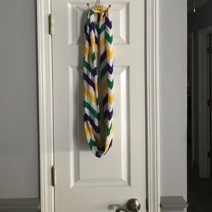 Purple, Green and Gold infinity scarf