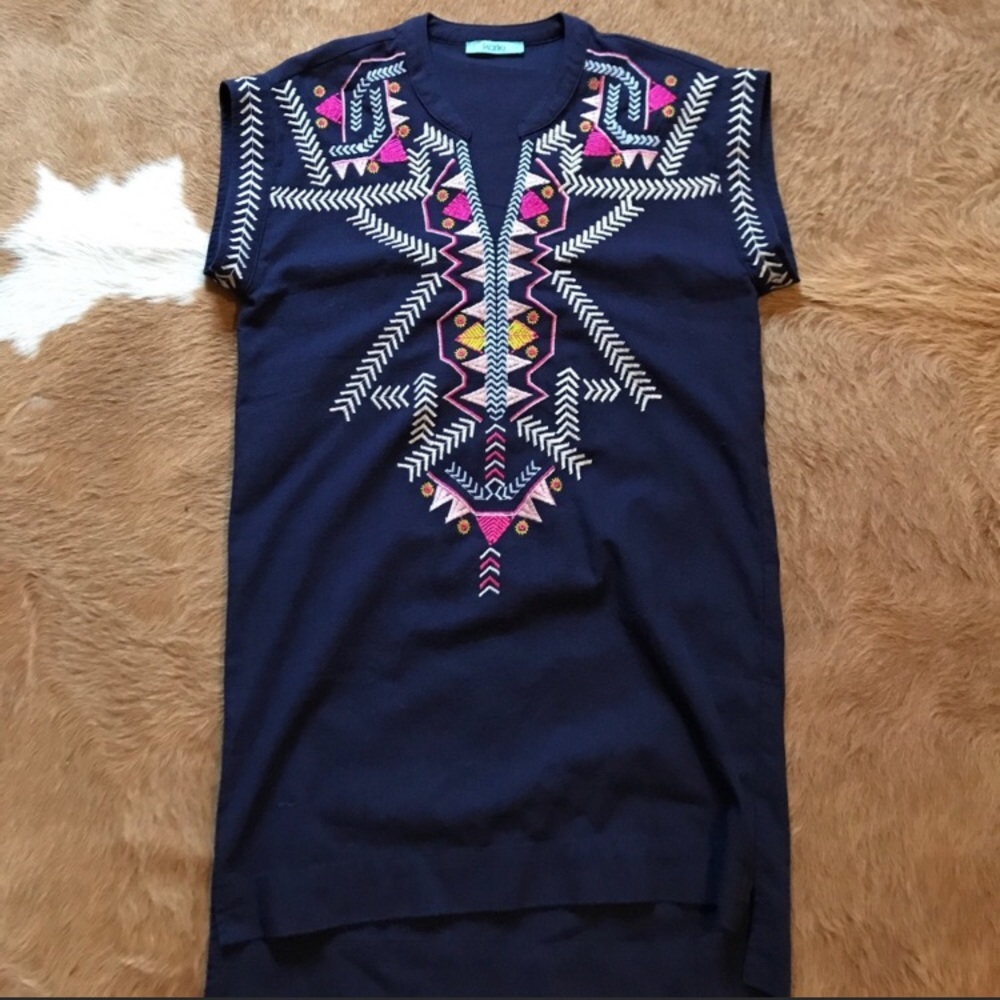 Karlie embroidered tunic dress