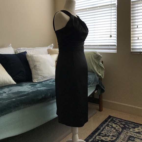 David Meister black satin dress - Picture 4 of 6