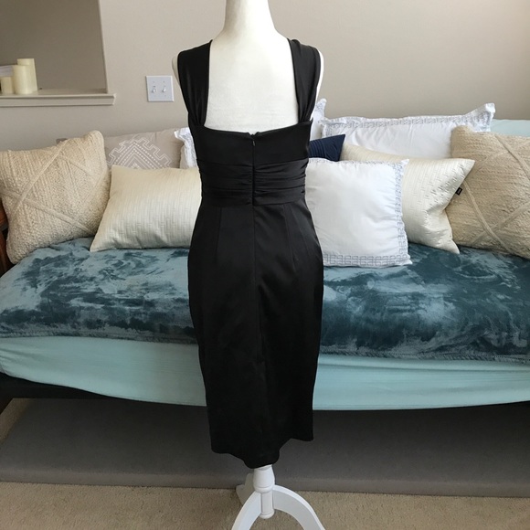 David Meister black satin dress - Picture 5 of 6