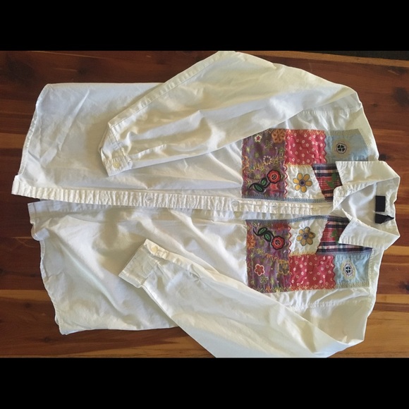 Gap brand quilted white button down - Picture 1 of 4
