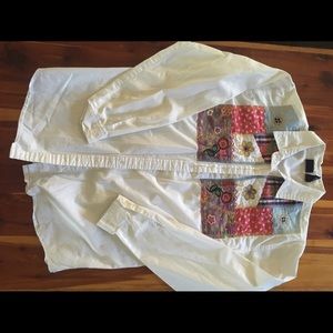 Gap brand quilted white button down