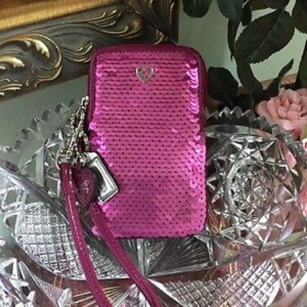 Coach Sequin Wristlet