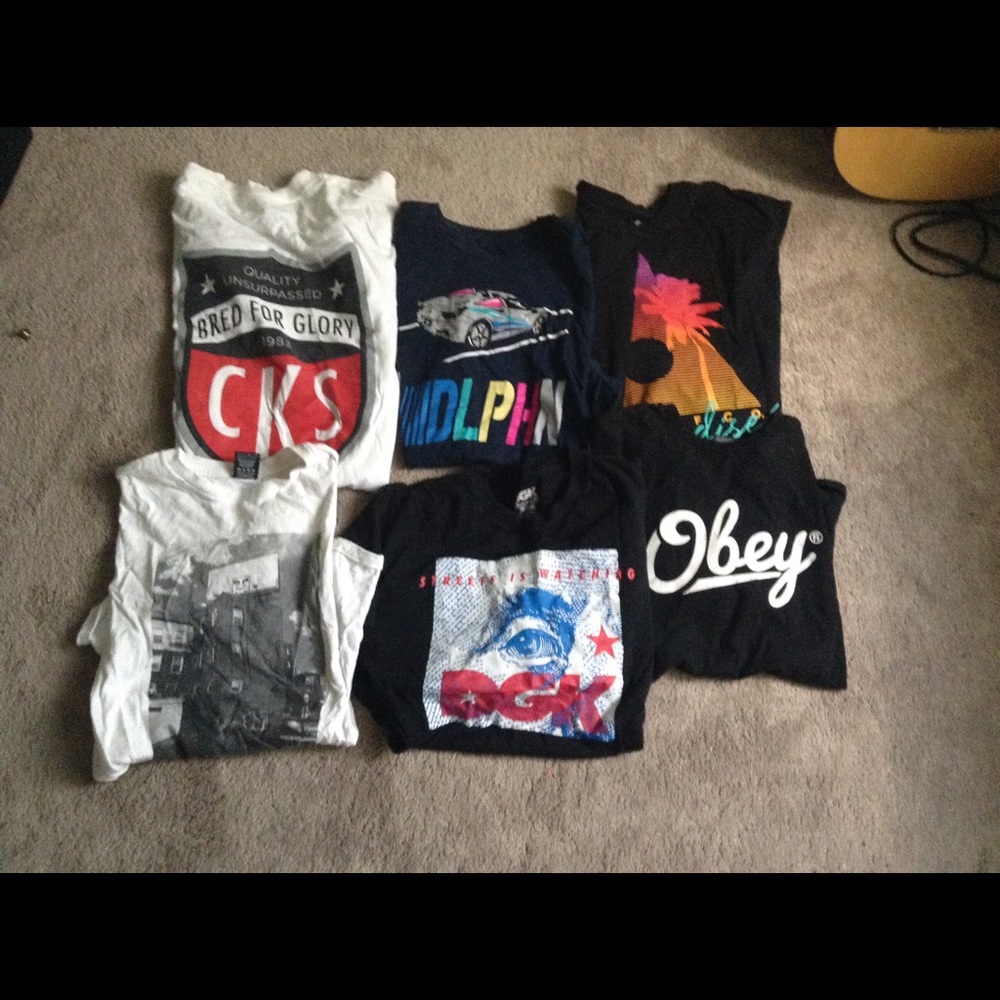 Pink Dolphin, Obey, cookies, Neff shirts