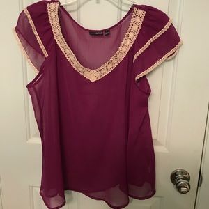 A.N.A magenta top