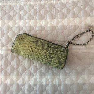 Liz Claiborne Light Green Reptile Snake Wristlet