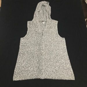 J. Jill Knit hooded zip up vest