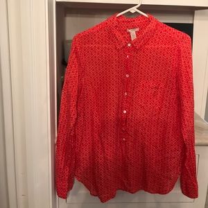 Cotton/silk long sleeve shirt