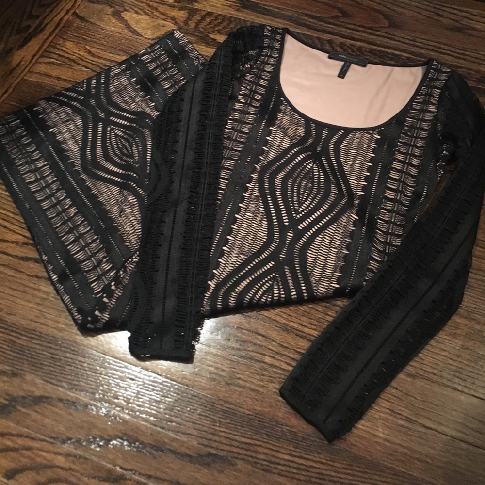 BCBG MaxAzria Black and Nude Dress