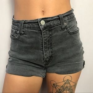 Levi's high rise vintage black shorts