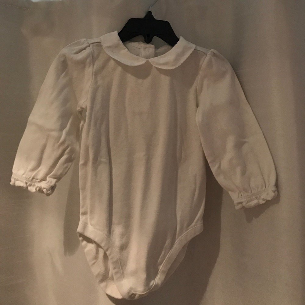 Janie & Jack white long sleeve onesie