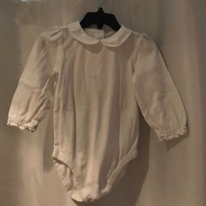 Janie & Jack white long sleeve onesie
