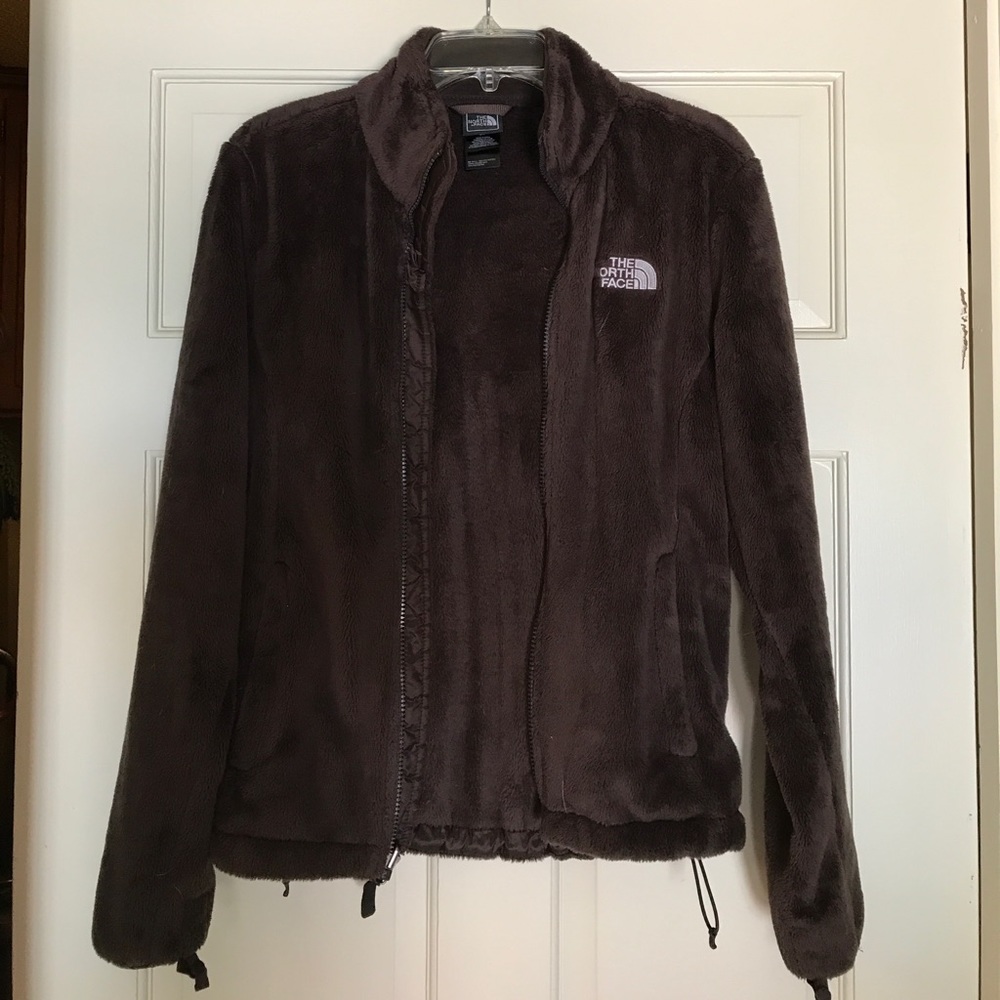 NORTH FACE BROWN WOMENS ZIP UP FLEECE JACKET