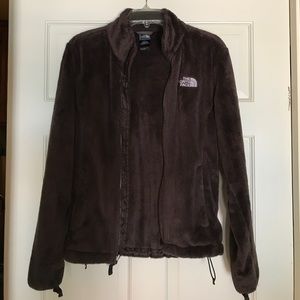NORTH FACE BROWN WOMENS ZIP UP FLEECE JACKET