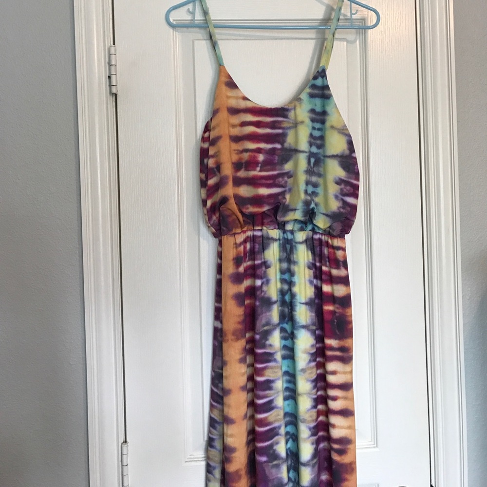 Tie dye maxi dress