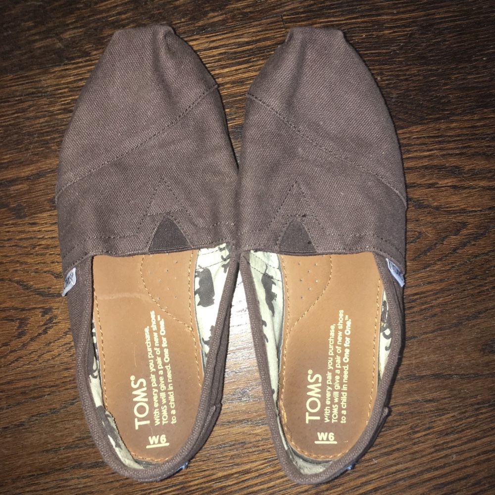 Brown TOMS Original Canvas Shoes