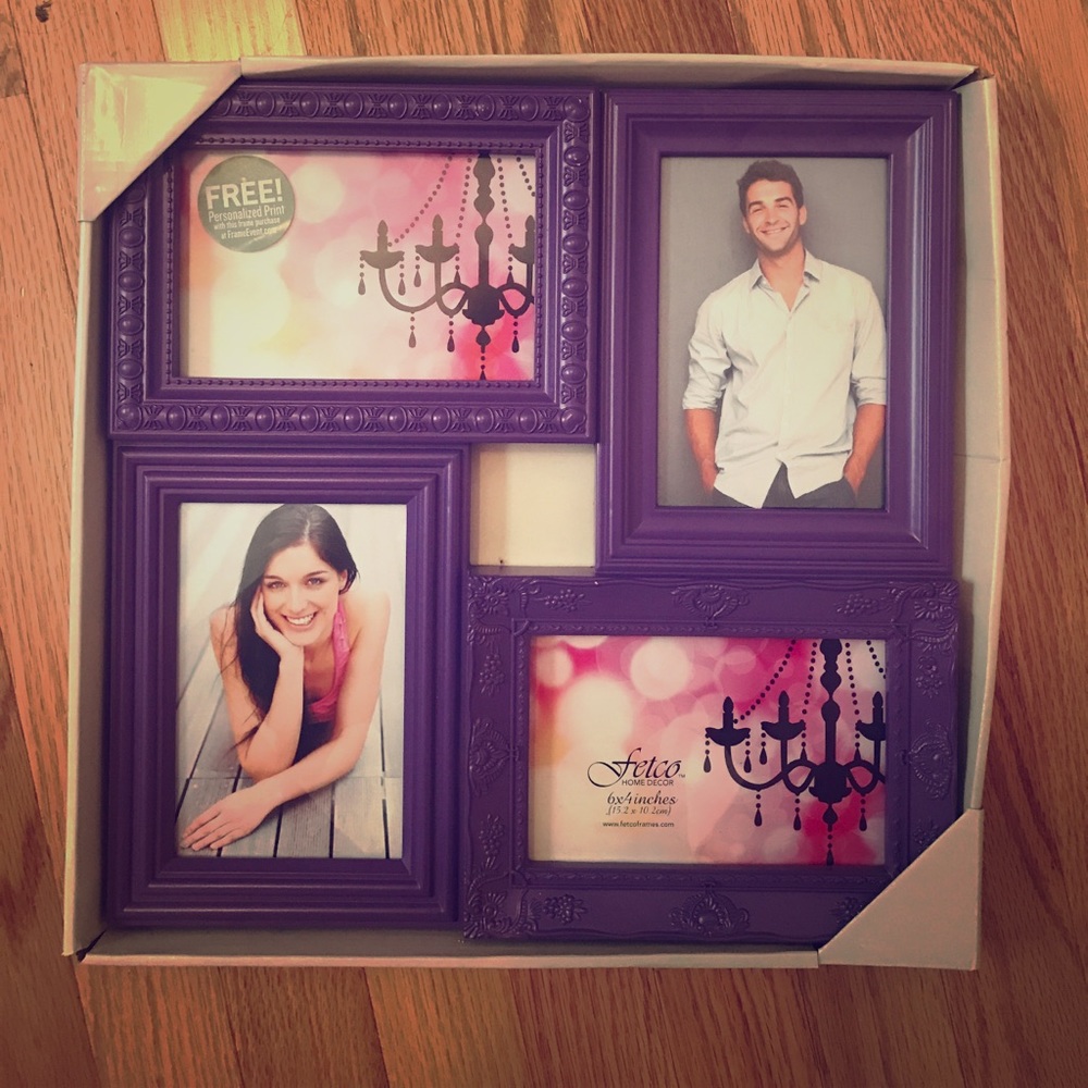 6x4, purple picture frame