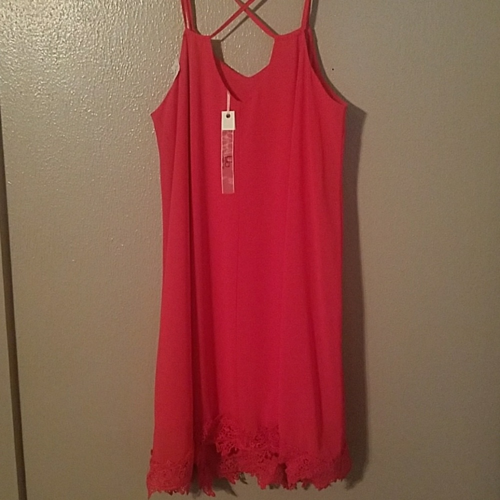 Dark coral dress