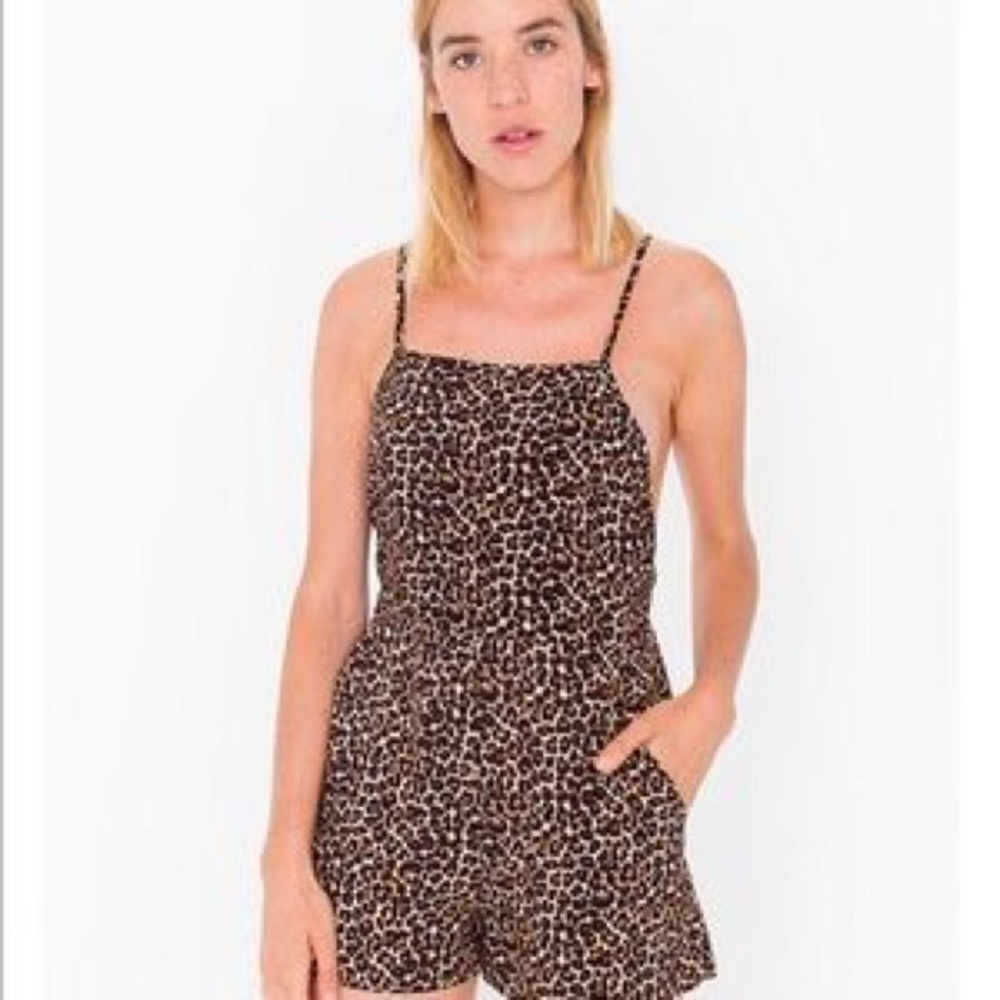 American Apparel leopard romper
