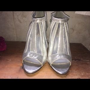 silver sandals with heels