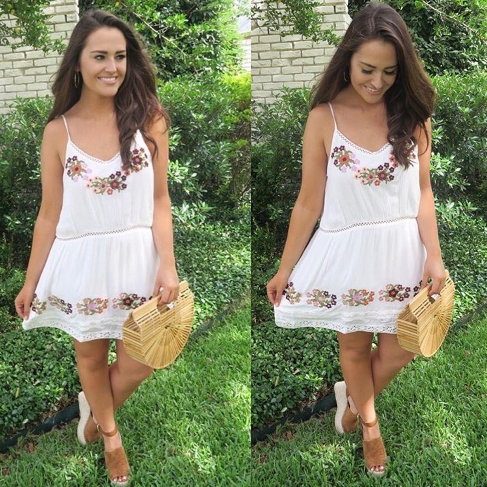 White floral dress