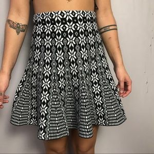 Xhiliration black and white petal skirt