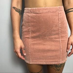 Pink corduroy forever 21 mini pencil skirt