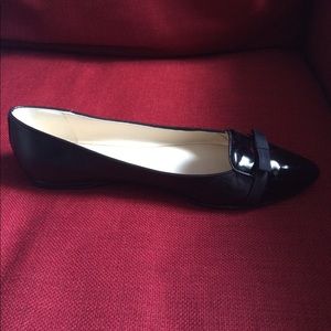 Nine West Black Ballet Flats with Bow